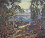 William Wendt Eucalyptus Trees and Bay oil painting on canvas